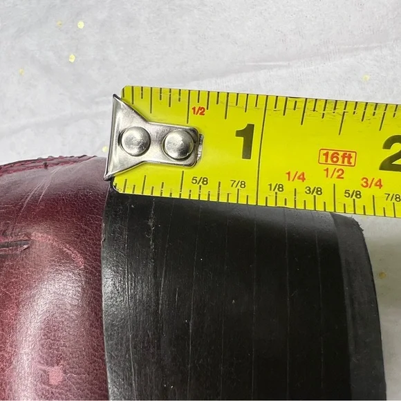 FRYE Ray Harness Back Zip Boots size 8.5 Burgundy leather ankle boot with buckle - Picture 12 of 12